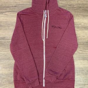 Signature Zip Up Hoodie- Maroon